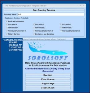 Employment Application Template Free Download