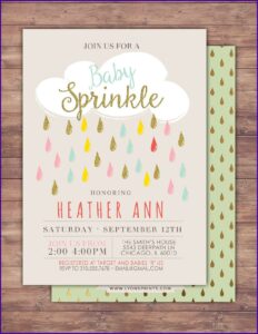 Etsy Baby Girl Sprinkle Invitations