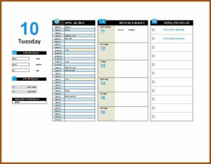 Excel Daily Work Schedule Template Download