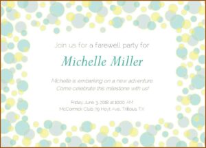 Farewell Dinner Invitation For Coworker