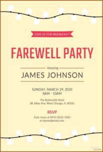 Farewell Luncheon Invitation Wording