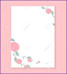 Floral Wedding Invitation Blank Template