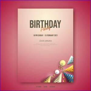 Formal Birthday Invitation Card