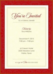 Formal Birthday Invitation Wording