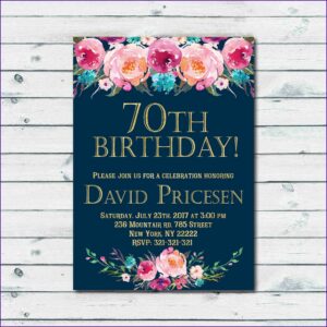 Formal Birthday Invite Wording