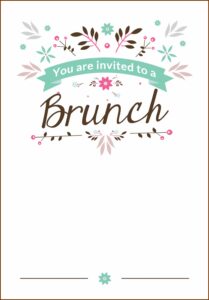 Free Brunch Invitation Templates For Word