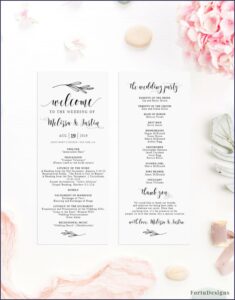 Free Catholic Wedding Ceremony Program Template
