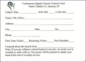 Free Church Membership Card Template