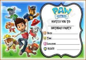 Free Customizable Paw Patrol Invitations