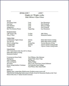 Free Cv Template With No Experience