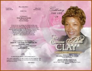 Free Downloadable Memorial Program Templates