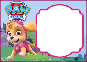 Free Editable Skye Paw Patrol Invitations