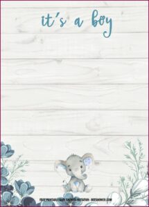 Free Elephant Baby Shower Invitations Templates Pdf