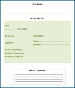 Free Hospital Receipt Template