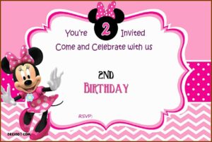 Free Minnie Mouse 2nd Birthday Invitations