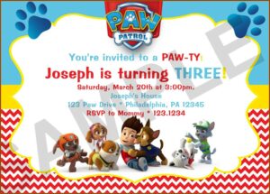 Free Paw Patrol Birthday Invitations