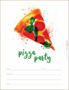 Free Pizza Lunch Invitation Template