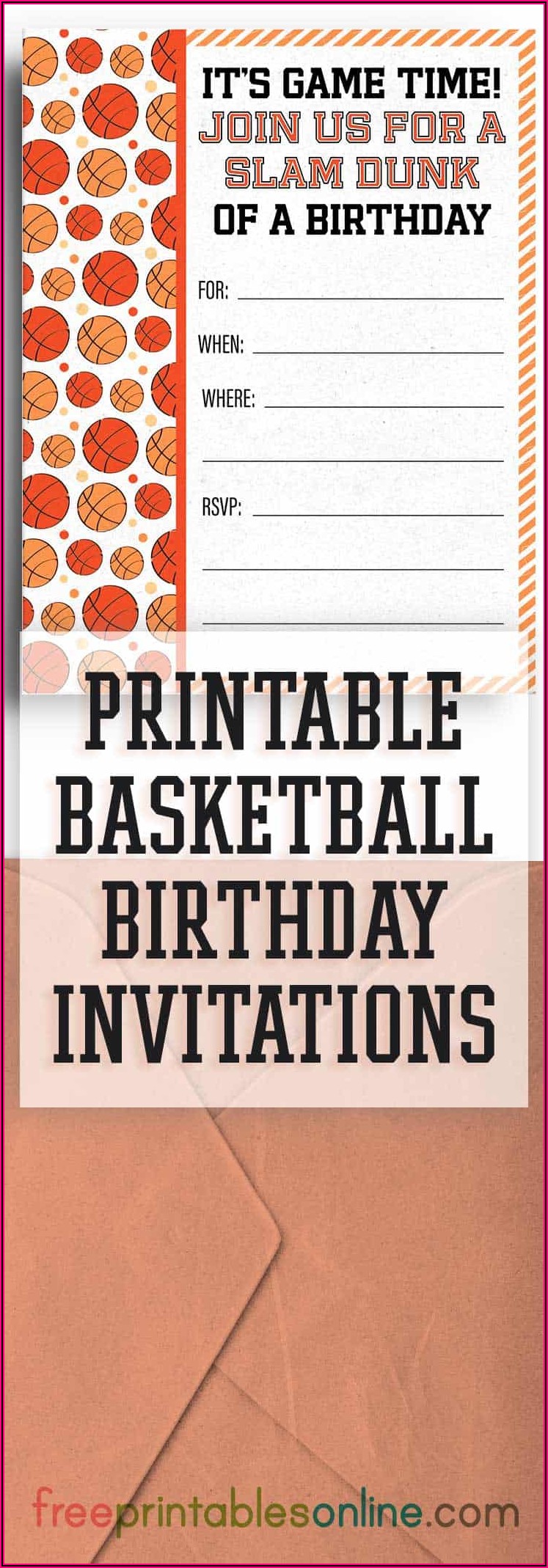 Free Printable Basketball Birthday Party Invitations