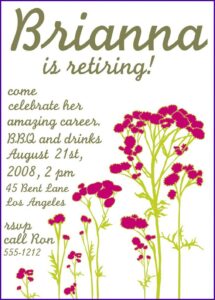 Free Printable Editable Retirement Invitations