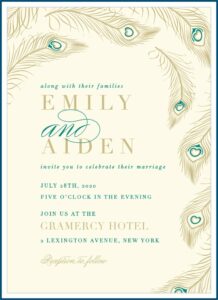 Free Printable Peacock Wedding Invitation Templates