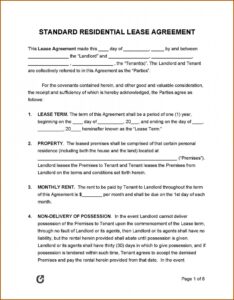 Free Printable Tenancy Agreement Template Uk