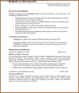 Free Registered Nurse Resume Examples