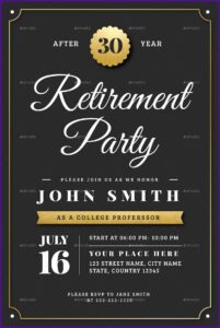 Free Retirement Invitations Templates