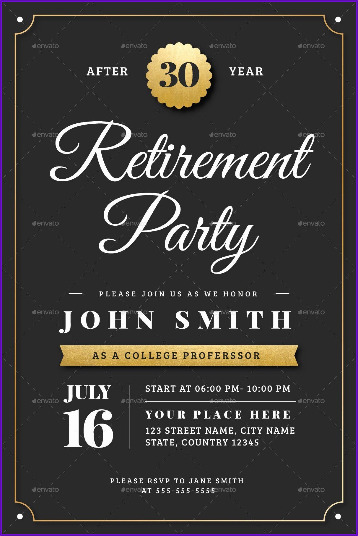 Free Retirement Invitations Templates