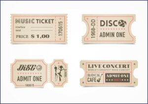 Free Template For Tickets With Stubs