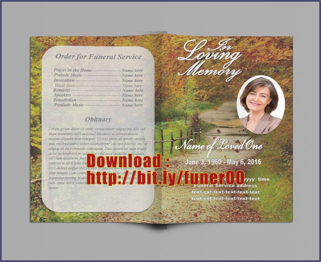 Funeral Program Template Publisher Download