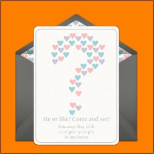 Gender Reveal Online Invitations Free