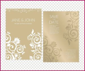 Gold Flower Wedding Invitations