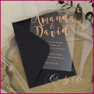 Gold Rose Wedding Invitations