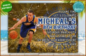 Golden State Birthday Invitations