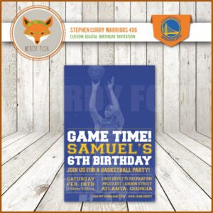 Golden State Warriors Birthday Invitations