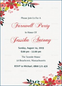 Goodbye Party Invitation Template Free