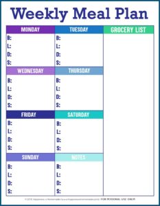Homemade Dinner Menu Template