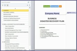 Hospital Disaster Recovery Plan Template