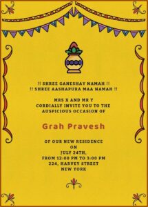 Housewarming Invitation Wording In Telugu