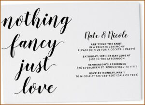 Informal Wedding Invitation Example