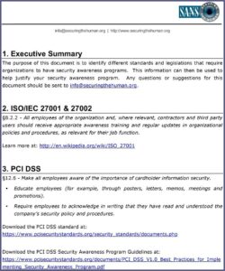 Information Security Awareness Program Example