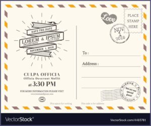 Invitation Postcard Template Free