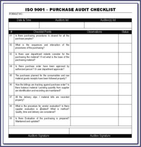 Iso 9001 Procedure Template