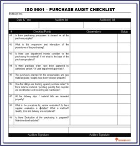 Iso 9001 Quality Procedures Templates
