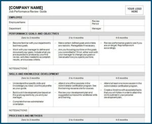 Job Evaluation Template Excel