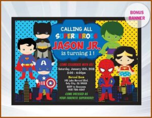 Justice League Invitation Template Free