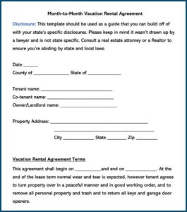 Landlord Tenant Lease Agreement Template