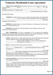 Landlord Tenant Rental Agreement Template