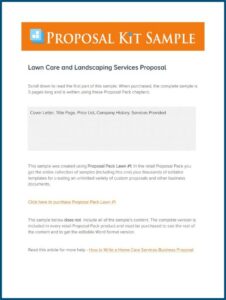 Landscaping Bid Proposal Template