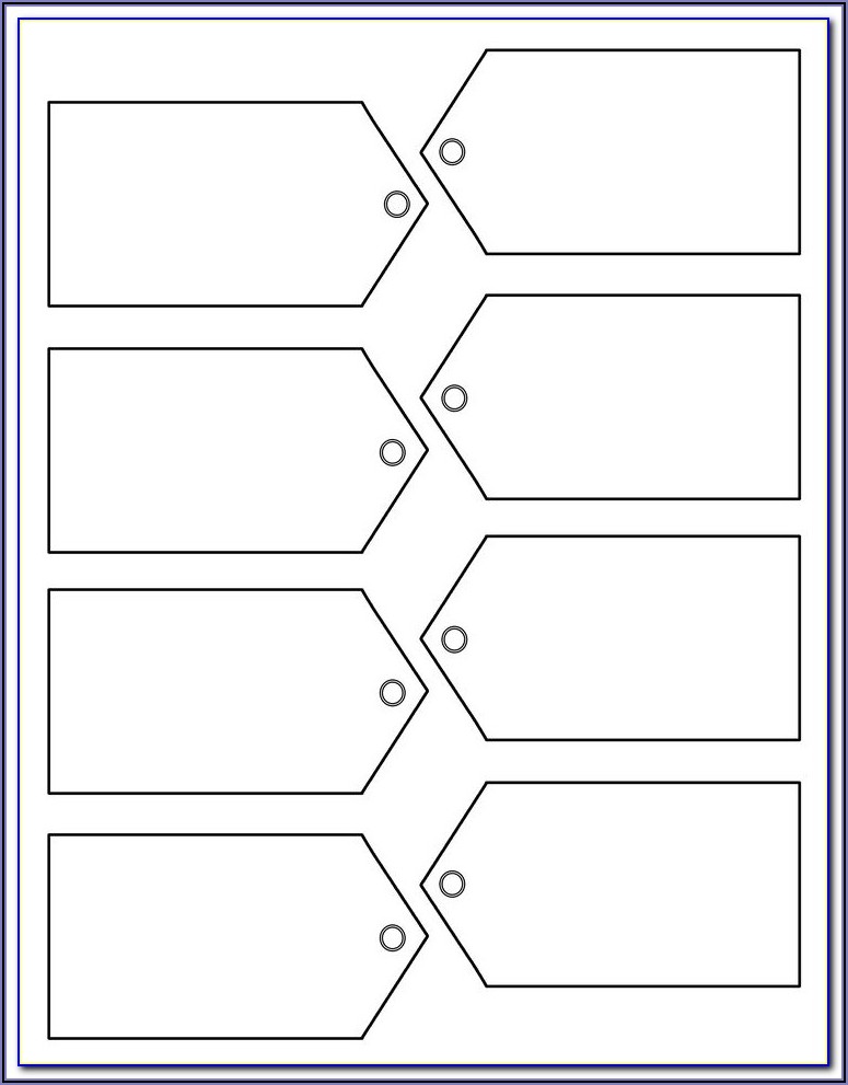 Large Blank Gift Tag Template
